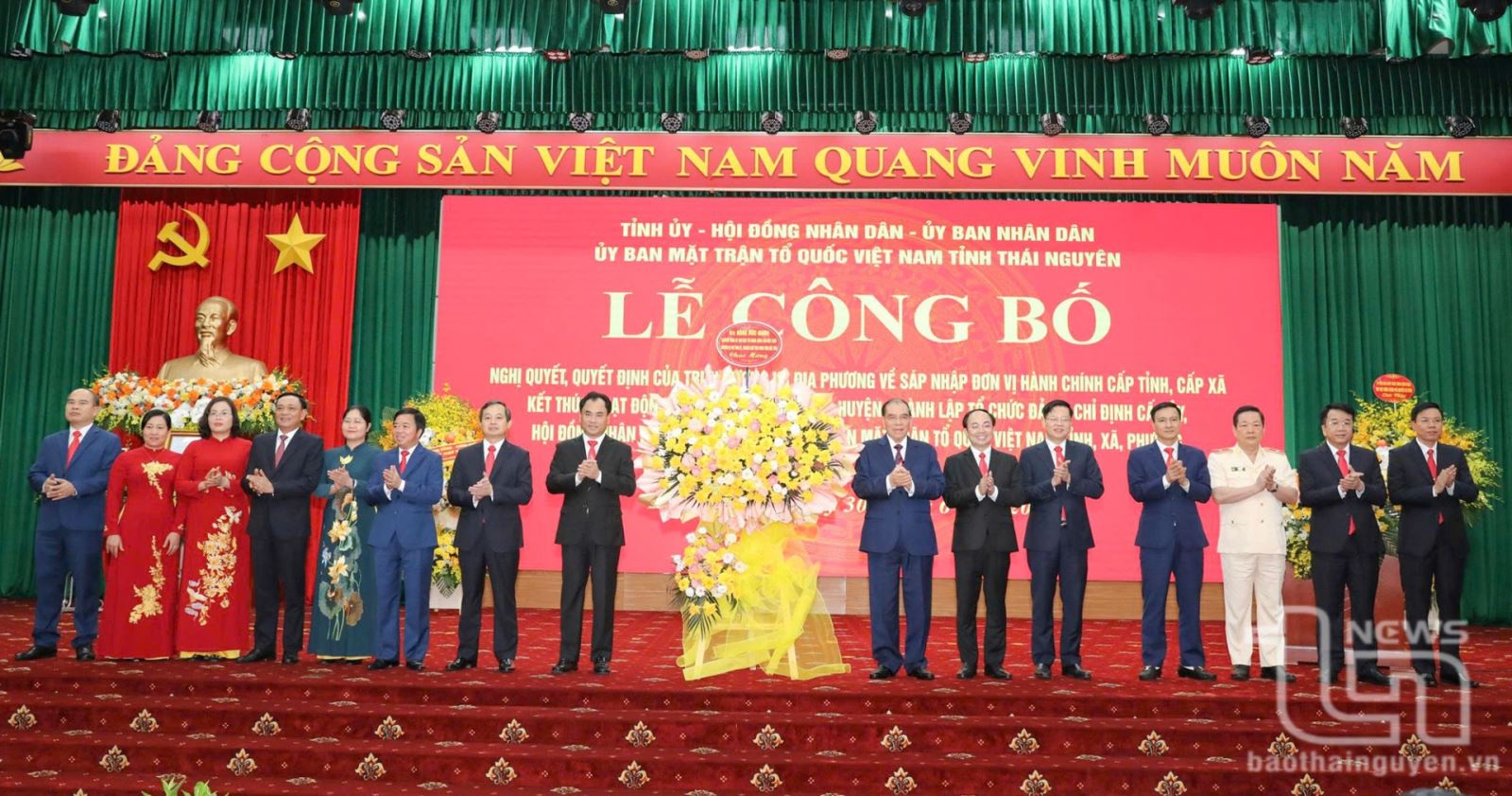 Thái Nguyên: Công bố quyết định sáp nhập đơn vị hành chính cấp tỉnh, cấp xã và lãnh đạo chủ chốt